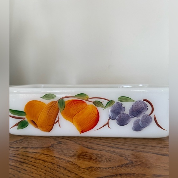 Vintage Anchor Hocking Fire King Gay Fad 1-quart Casserole Bread Loaf Dish - Picture 3 of 9